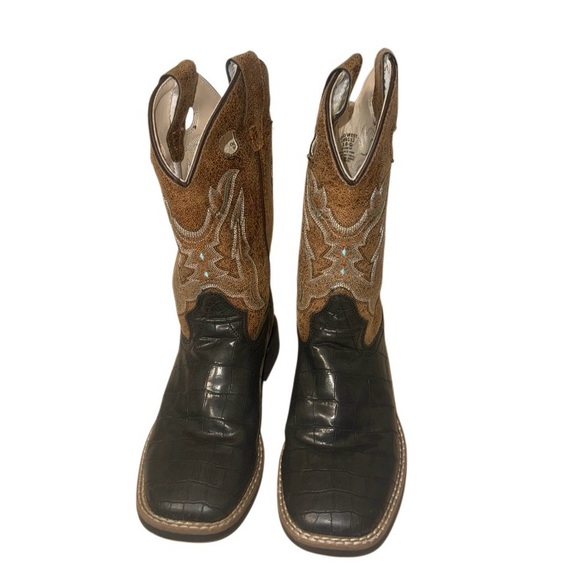 OLD WEST CROC cowboy western  boots boys size 3 - Picture 6 of 17